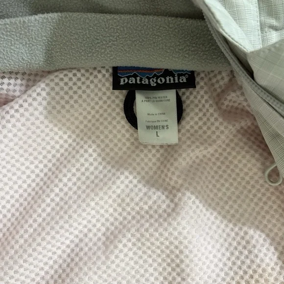 Patagonia Sidewall H2NO Full Zip Jacket Women's L Gray Pink Hooded‎ 51884 - Picture 6 of 7